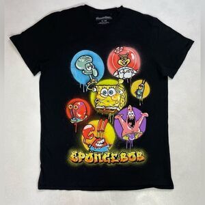 SpongeBob SquarePants Graphic T-shirt Women Small Black Short Sleeve